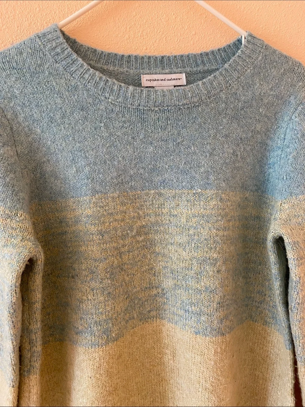 Women’s Cupcakes and Cashmere Two Tone Sweater, Size Medium, Stretch